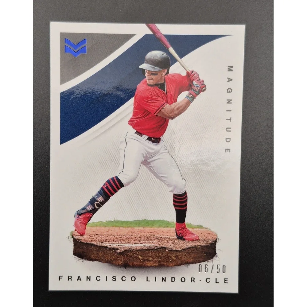 2020 Panini Chronicles Magnitude Francisco Lindor #19 Blue /50 Indians Mets